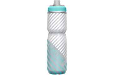 Image of CamelBak Podium Chill Outdoor Bike Bottle, Gray/teal Stripe - 1873307071