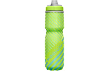 Image of CamelBak Podium Chill Outdoor Bike Bottle, 24oz, Lime/Blue Stripe, 1873306071