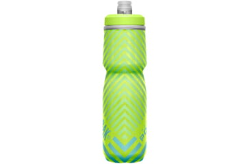 Image of CamelBak Podium Chill Outdoor Bike Bottle, Lime/blue Stripe - 1873306071