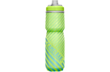 Image of CamelBak Podium Chill Outdoor Bike Bottle, Lime/blue Stripe - 1873306071