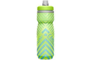 Image of CamelBak Podium Chill Outdoor Bike Bottle, Lime/blue Stripe - 1874303062