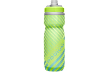 Image of CamelBak Podium Chill Outdoor Bike Bottle, Lime/blue Stripe - 1874303062