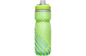 Image of CamelBak Podium Chill Outdoor Bike Bottle, Lime/blue Stripe - 1874303062