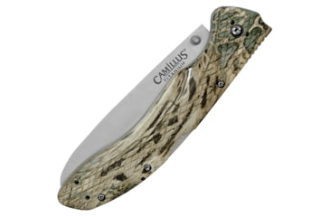 Image of Camillus Knives Cloak Lockback Saw, 5.75in Closed, 4.25in Titanium Coated 420 SS Blade, Prym1 Camo Handle, Thumb Stud, Pocket Clip, Triple Edge Grind, Prym1 camo, 19838
