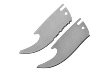 Image of Camillus Knives TigerSharp Linerlock Folding Knife, 3in Satin SS Drop Point, Black Frn Handle, Brown Rubber Handle Insert, One Standard Edge And One Serrated Replaceable Blade, Black, 19131