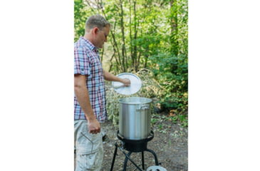Image of Camp Chef 32 Quart Aluminum Fry Pot &amp; Basket, Silver, DP32