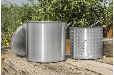 Image of Camp Chef 42 Quart Aluminum Fry Pot &amp; Basket, Silver, DP42