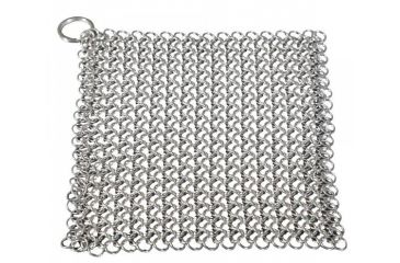 Image of Camp Chef 7in x 7in Chainmail Scrubber, Silver, 7in x 7in, CMS7