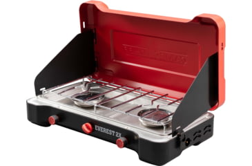 Image of Camp Chef Mountain Series Everest 2X High Output Two-Burner Cooking System, Black/Red, MSHPX