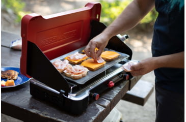 Image of Camp Chef Mountain Series Everest 2X High Output Two-Burner Cooking System, Black/Red, MSHPX