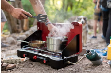 Image of Camp Chef Mountain Series Everest 2X High Output Two-Burner Cooking System, Black/Red, MSHPX
