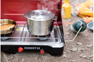 Image of Camp Chef Mountain Series Everest 2X High Output Two-Burner Cooking System, Black/Red, MSHPX