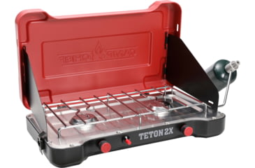 Image of Camp Chef Mountain Series Teton 2X Two-Burner Cooking System, Black/Red, MSTX