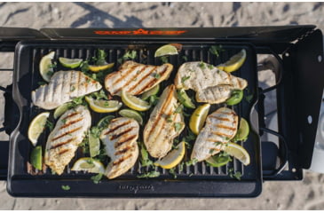 Image of Camp Chef 24in Reversible Pre-Seasoned Cast Iron Grill/Griddle, Black, CGG24B