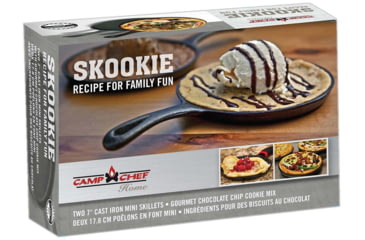 Image of Camp Chef Skookie Cast Iron Pan With Chocolate Chip Cookie Mix, Black, CICS7C