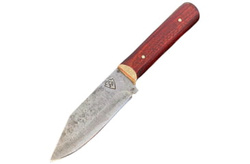 Image of Campcraft Outdoors Camp Knife, 8.75in Overall, 4in, 1095HC Steel Blade, Pecan Wood Handle, Leather Sheath, 640117981078