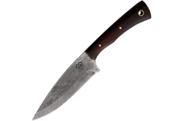 Image of Campcraft Outdoors Lt. Colonel Bushcraft Knife, 9.5in Overall, 5in, 1095HC Steel Blade, Pecan Wood Handle, Leather Sheath, 640117981085