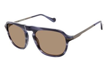 Image of Canali 219 Sunglasses - Frame NAVY HORN/GUN, Lens Color G-15, Size 54/20mm CO21902