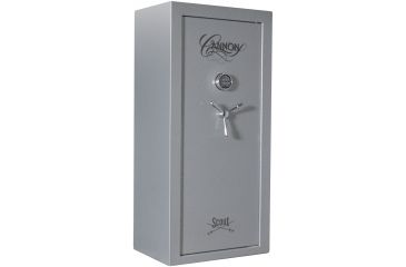 Image of Cannon Safe Scout S19 28 Gun Electronic Safe, 59x28x20in - Hammertone Gray/Chrome S19-H2TEC-13