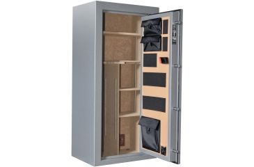 Image of Cannon Safe Scout S19 28 Gun Electronic Safe, 59x28x20in - Hammertone Gray/Chrome S19-H2TEC-13