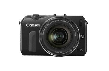 Image of Canon EOS M 18MP Digital Camera with EF-M 18-55mm f/3.5-5.6 STM Lens and Flash Kit 6609B074