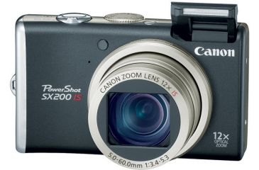 Image of Canon PowerShot SX200 IS 12.1 Megapixel 12x optical zoom Digital Camera Kit Black 3509B001