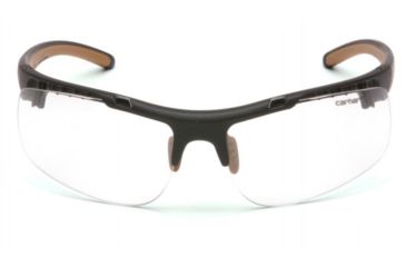 Image of Carhartt Rockwood Safety Glasses w/Clear Anti-Fog Lens, Black/Tan, CHB710DT