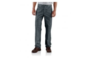 Image of Carhartt Twill Double-Front Work Pant - Men's-Dark Gray-36 Waist-Regular Inseam