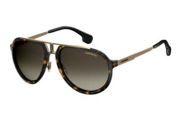 Image of Carrera 1003/S Sunglasses CA1003S-02IK-HA-5818 - Havana Gold Frame, Brown Gradient Lenses, Lens Diameter 58mm, Distance Between Lenses 18mm