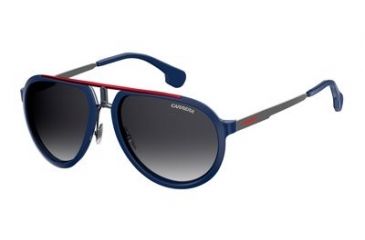 Image of Carrera 1003/S Sunglasses CA1003S-0DTY-9O-5818 - Blue Ruthenium Frame, Dark Gray Gradient Lenses, Lens Diameter 58mm, Distance Between Lenses 18mm