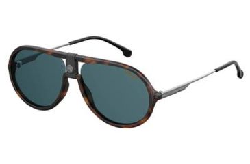Image of Carrera 1020/S Sunglasses CA1020S-0086-KU-6015 - Dark Havana Frame, Blue Avio Lenses, Lens Diameter 60mm, Distance Between Lenses 15mm