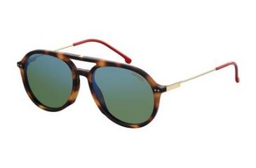 Image of Carrera 2005T/S Sunglasses CA2005TS-0086-HZ-5317 - Dark Havana Frame, green blue mirror Lenses, Lens Diameter 53mm, Distance Between Lenses 17mm