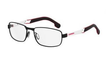 Image of Carrera 4405/V Single Vision Prescription Eyeglasses CA4405-04NL-5617 - Matte Black/White Frame, Lens Diameter 56mm, Distance Between Lenses 17mm