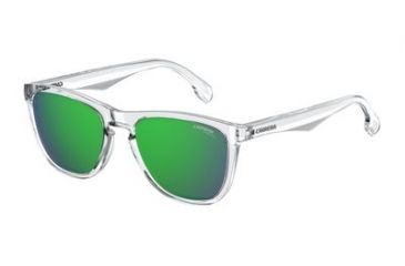Image of Carrera 5042/S Sunglasses CA5042S-0900-Z9-5519 - Crystal Frame, Green Multilayer Lenses, Lens Diameter 55mm, Distance Between Lenses 19mm