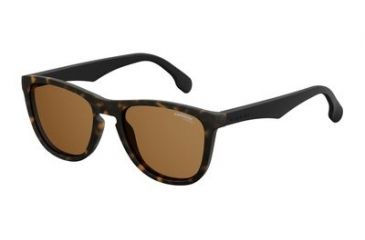 Image of Carrera 5042/S Sunglasses CA5042S-0N9P-SP-5519 - Matte Havana Black Frame, Bronze Polarized Lenses, Lens Diameter 55mm, Distance Between Lenses 19mm