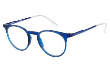 Image of Carrera 6665 Single Vision Prescription Eyeglasses CA6665-0R40-4721 - Havana/Blue Frame, Lens Diameter 47mm, Distance Between Lenses 21mm