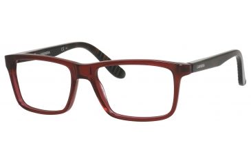 Image of Carrera 8801 Single Vision Prescription Eyeglasses CA8801-00UC-5317 - Red Havana Frame, Lens Diameter 53mm, Distance Between Lenses 17mm