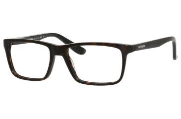 Image of Carrera 8801 Single Vision Prescription Eyeglasses CA8801-0TRD-5317 - Dark Havana / Black Frame, Lens Diameter 53mm, Distance Between Lenses 17mm