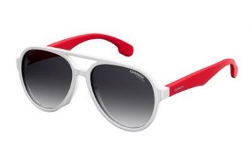 Image of Carrera Carrerino 22/S Sunglasses CARRE22S-0VK6-9O-5114 - White Frame, Dark Gray Gradient Lenses, Lens Diameter 51mm, Distance Between Lenses 14mm
