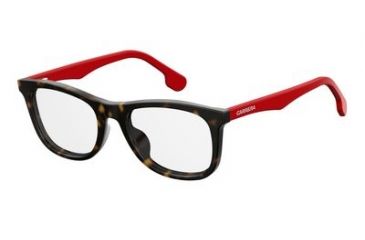 Image of Carrera Carrerino 63 Single Vision Prescription Eyeglasses CARRE63-0O63-4918 - Havana Red Frame, Lens Diameter 49mm, Distance Between Lenses 18mm