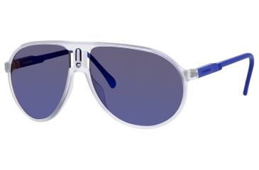 Image of Carrera Champion/RUBBER/S Sunglasses CHAMPRUS-09L4-XT-6212 - Matte Crystal Frame, Blue Sky Miror Lenses, Lens Diameter 62mm, Distance Between Lenses 12mm