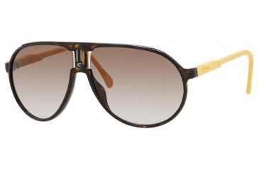 Image of Carrera Champion/RUBBER/S Sunglasses CHAMPRUS-0D2I-CC-6212 - Dark Havana Shiny Frame, Brown Gradient Lenses, Lens Diameter 62mm, Distance Between Lenses 12mm
