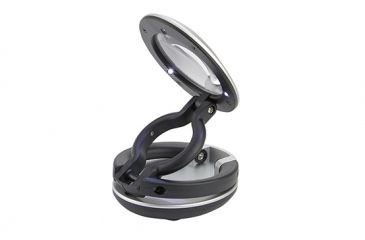 Image of CARSON 2.25 LED LIGHTED Folding Magnifier Loupe, 3x, Black/Silver LM-10