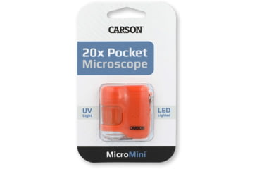 Image of Carson 20x MicroMini LED Lighted Pocket Microscope, Orange, MM-280O