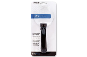 Image of Carson 2x LED Lighted Rimless Magnifier w/ Batteries and Case RM-95
