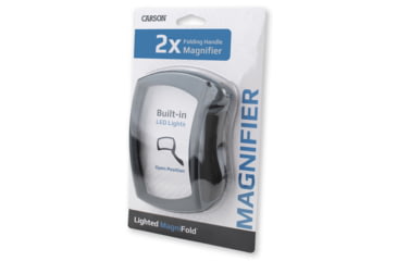 Image of Carson 2x Lighted Magnifold Rectangular Magnifier, Black/Grey MJ-50