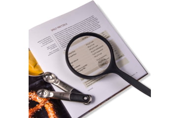 Image of Carson 2x4 Oversized Handheld Magnifier w/ 3x Spot Lens, Black, Small, DS-44GL