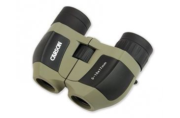 Image of Carson 5-15x17mm MiniZoom Binoculars, Gray/Black, MZ-517