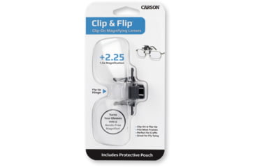 Image of Carson Clip &amp; Flip 1.5x Power +2.25 Diopters Clip-On, Flip-Up Magnifying Lenses OD-10