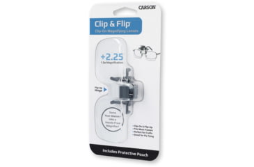 Image of Carson Clip &amp; Flip 1.5x Power +2.25 Diopters Clip-On, Flip-Up Magnifying Lenses OD-10